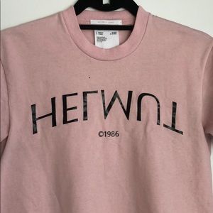 Helmut Lang Tops - Helmut Lang pink logo t-shirt Helmut Lang Tops - Helmut Lang pink logo t-shirt